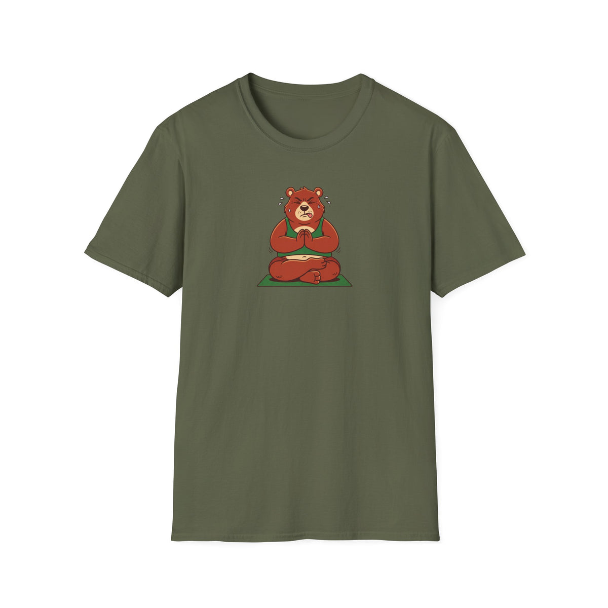 Trying My Best Yoga Bear T-Shirt