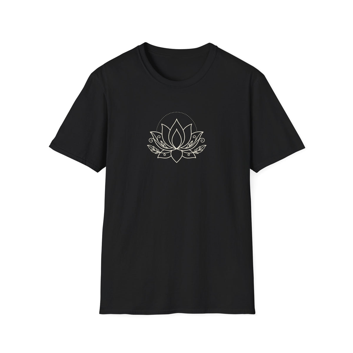 Line Art Feather Lotus Flower T-Shirt
