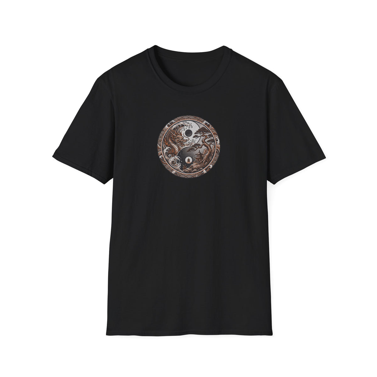 Dragon and Bonsai Yin Yang T-Shirt
