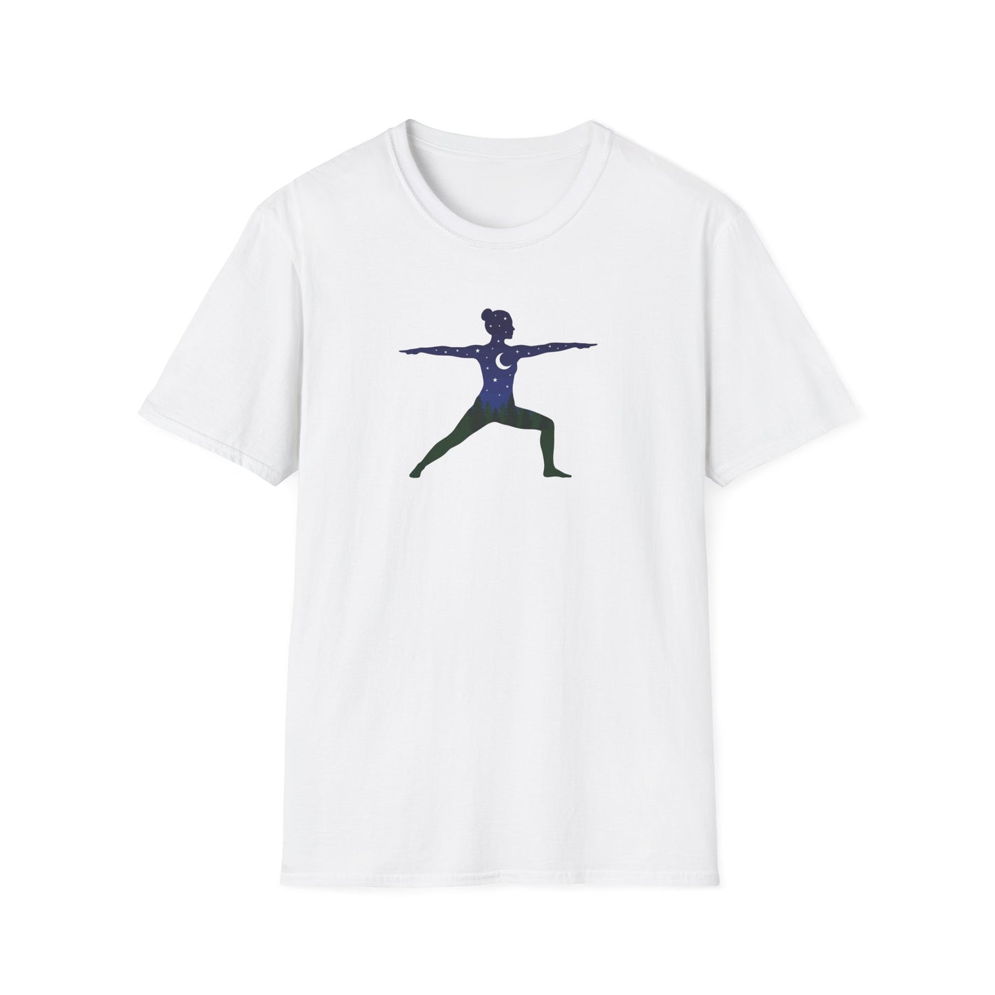 Night Forest Warrior Pose T-Shirt