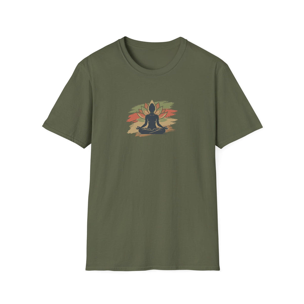 Earthy Brushstroke Lotus T-Shirt