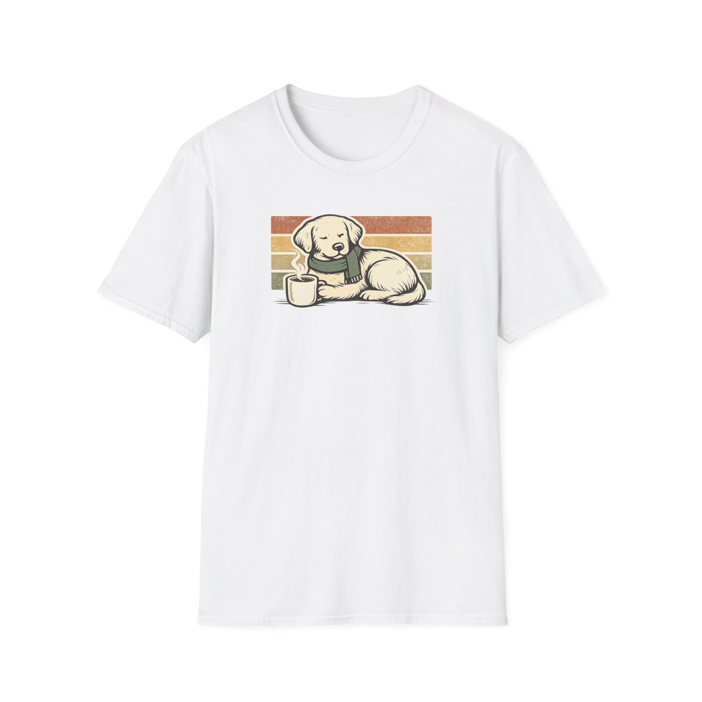 Coffee Dog with Scarf T-Shirt
