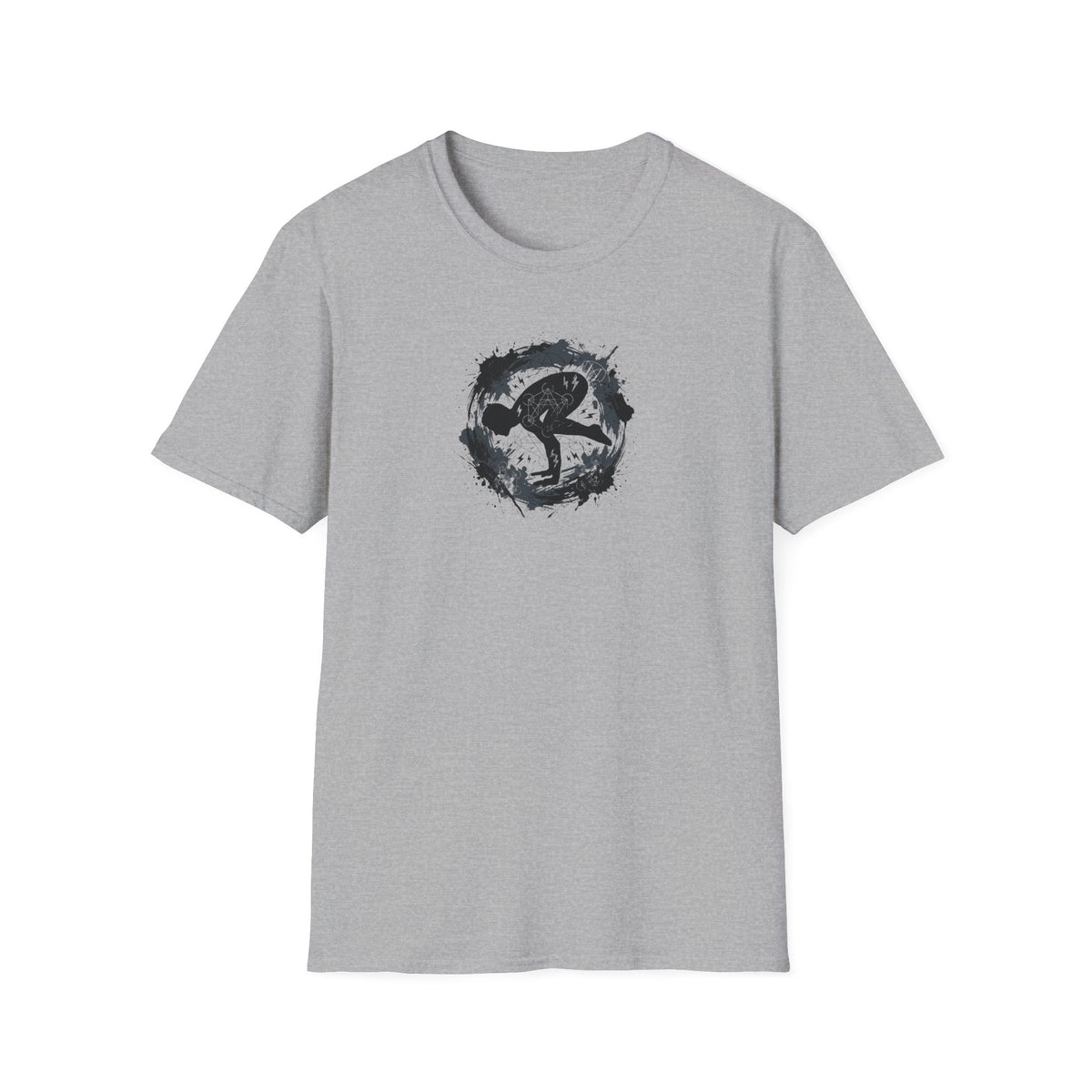 Electric Splatter Yoga Pose T-Shirt