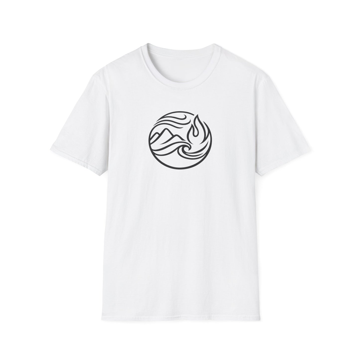 Line Art Four Elements Circle T-Shirt