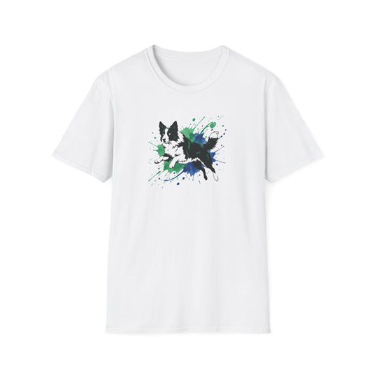 Splash Art Collie T-Shirt