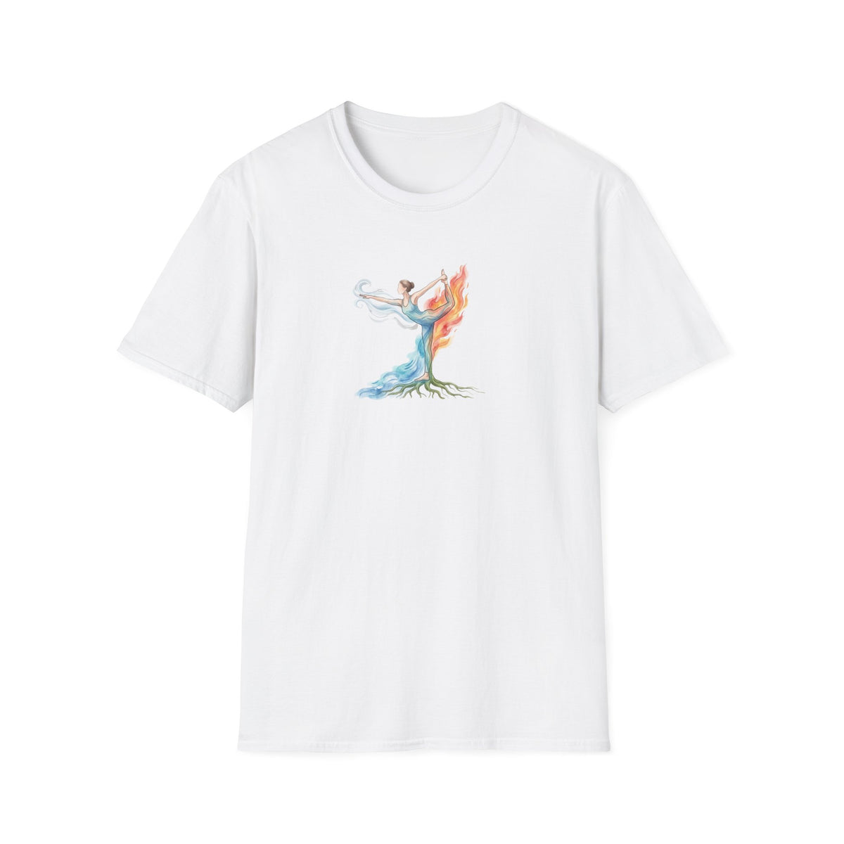 Watercolor Four Elements Yoga Pose T-Shirt