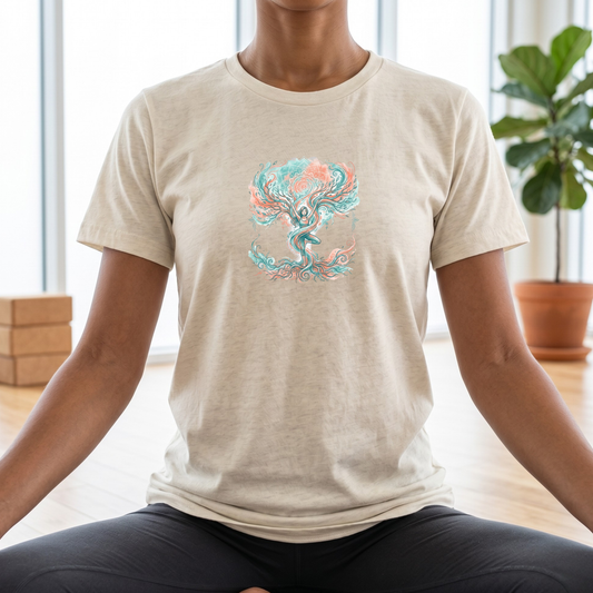 Watercolor Tree Pose Expression T-Shirt