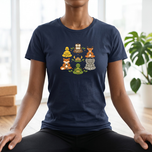 Lotus Pose Animal Group T-Shirt