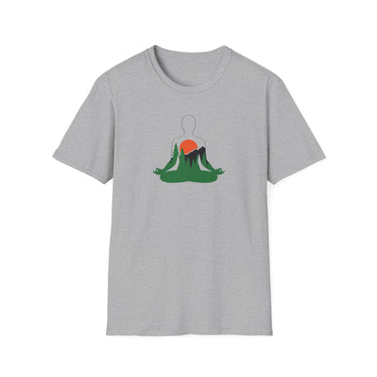 Forest and Mountains Lotus Pose T-Shirt