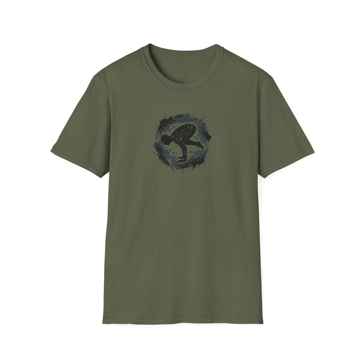 Electric Splatter Yoga Pose T-Shirt