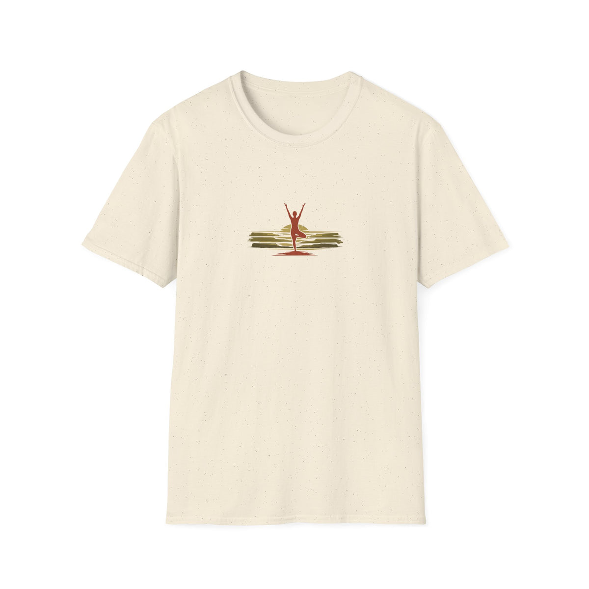 Brushstroke Sunset Tree Pose T-Shirt