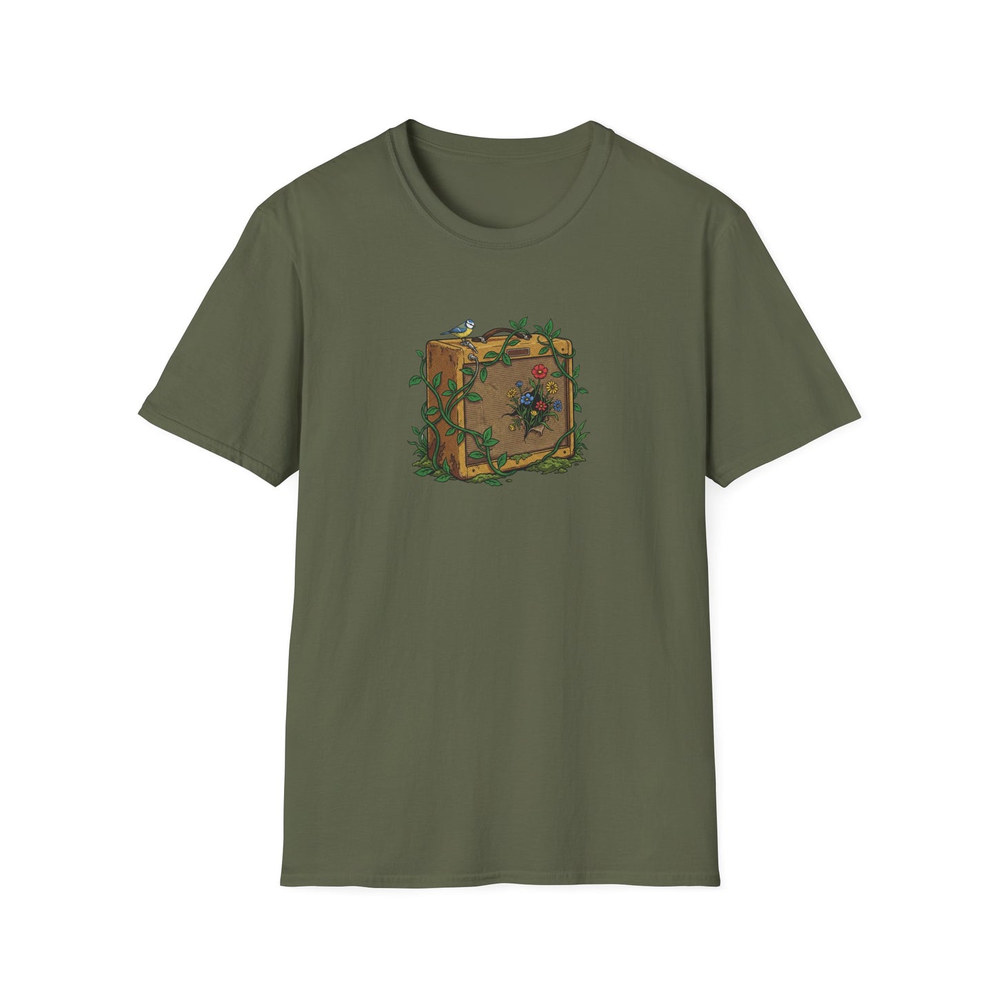 Bird and Flowers Amp T-Shirt