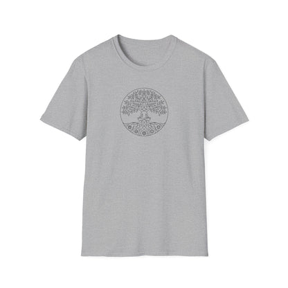 Line Art Chakras Tree T-Shirt