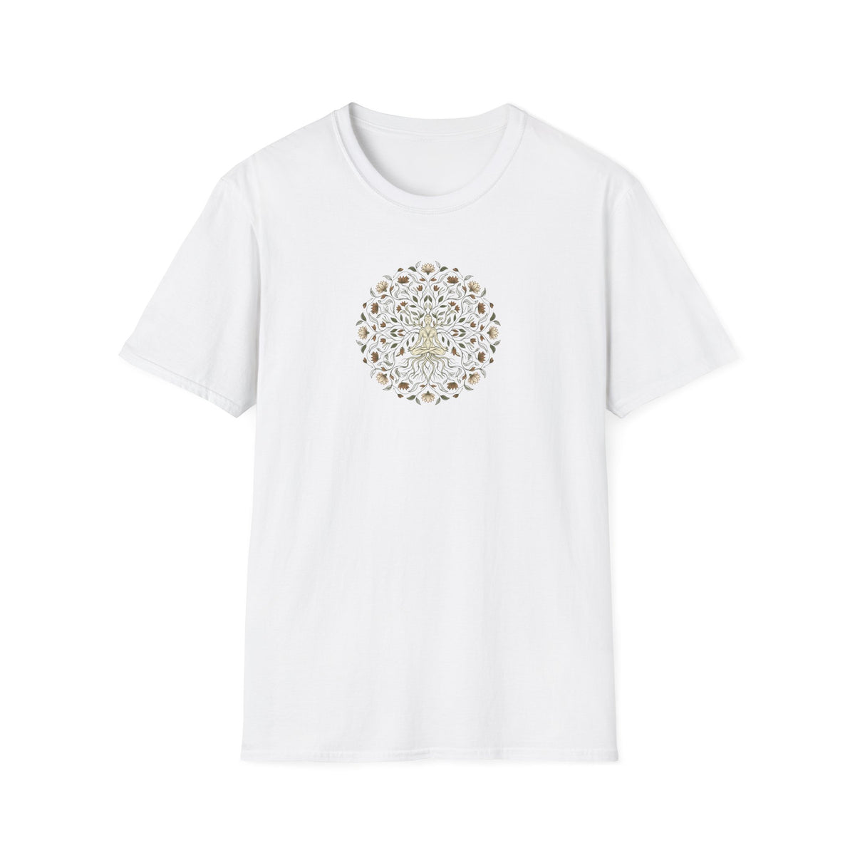 Flowers Lotus Pose Mandala T-Shirt