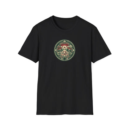 Vintage Four Elements Yoga Pose Badge T-Shirt