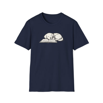 Sleeping Dog with Book T-Shirt