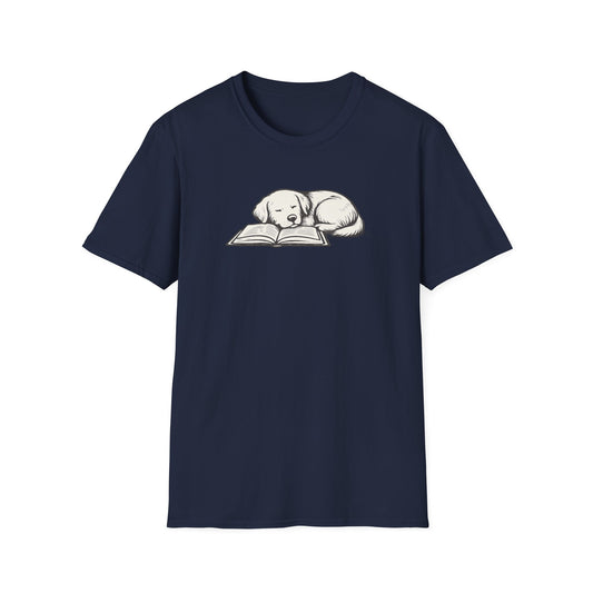 Sleeping Dog with Book T-Shirt