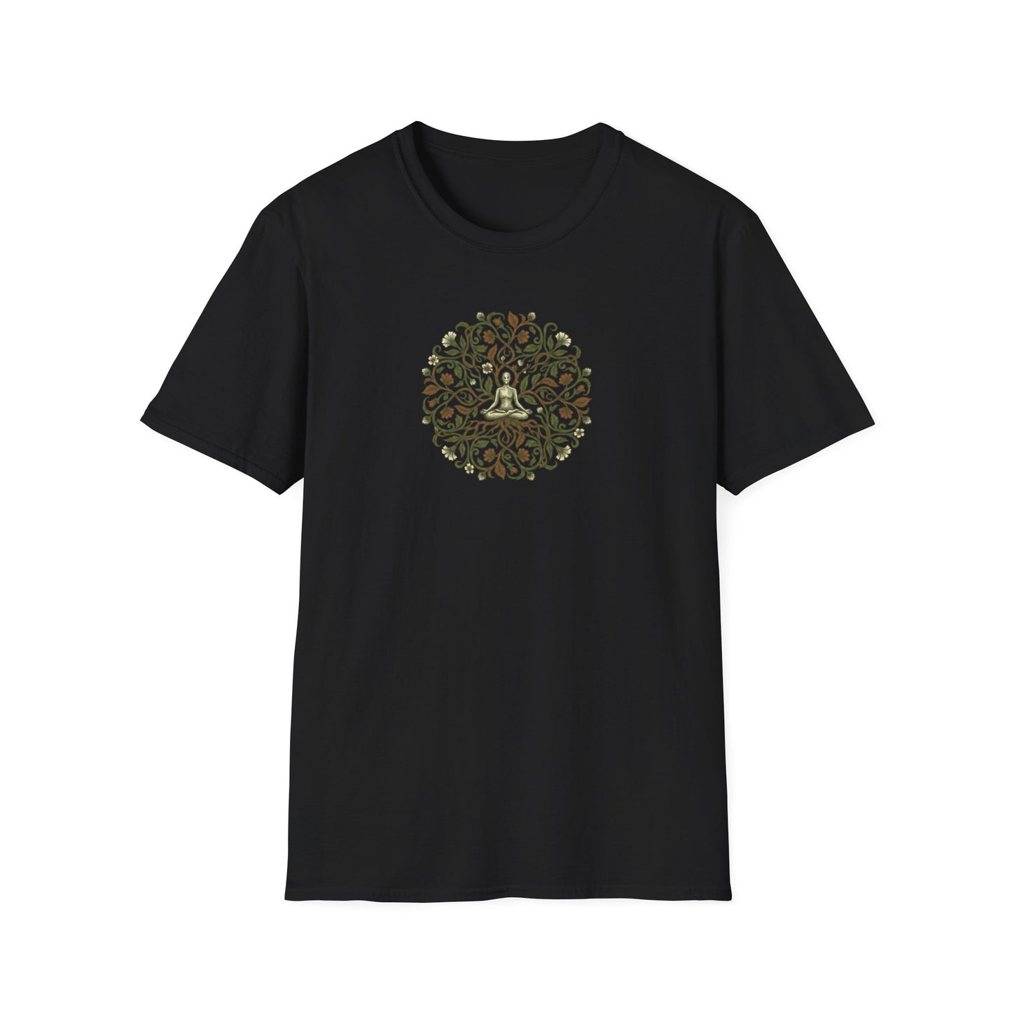 Lotus Pose Floral Mandala T-Shirt