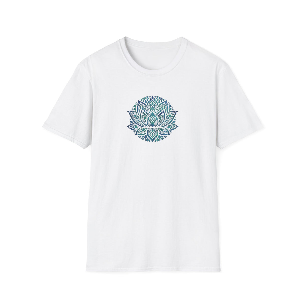 Watercolor Teal Lotus Flower T-Shirt