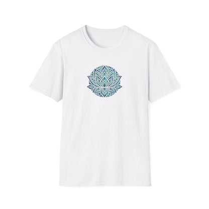 Watercolor Teal Lotus Flower T-Shirt