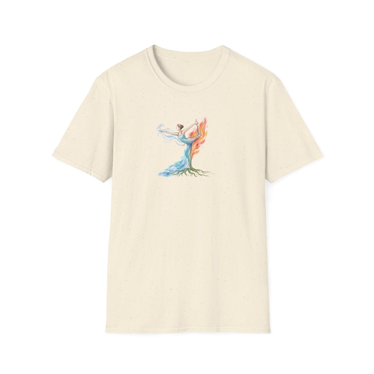 Watercolor Four Elements Yoga Pose T-Shirt