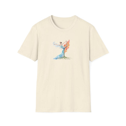 Watercolor Four Elements Yoga Pose T-Shirt