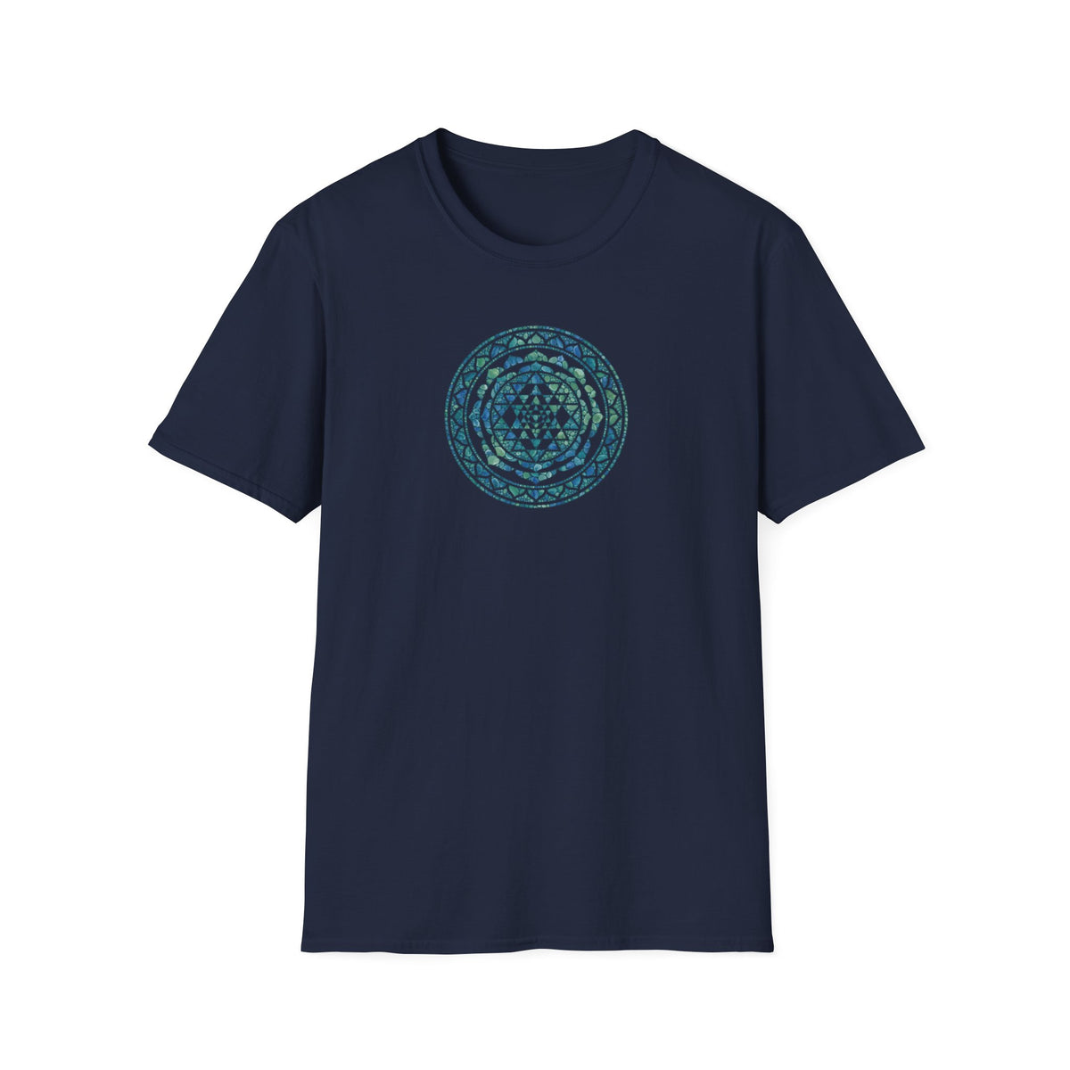 Watercolor Teal Mandala T-Shirt