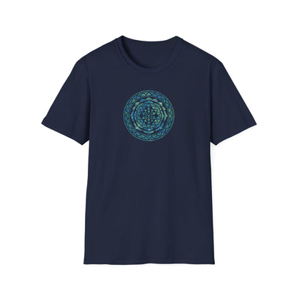 Watercolor Teal Mandala T-Shirt