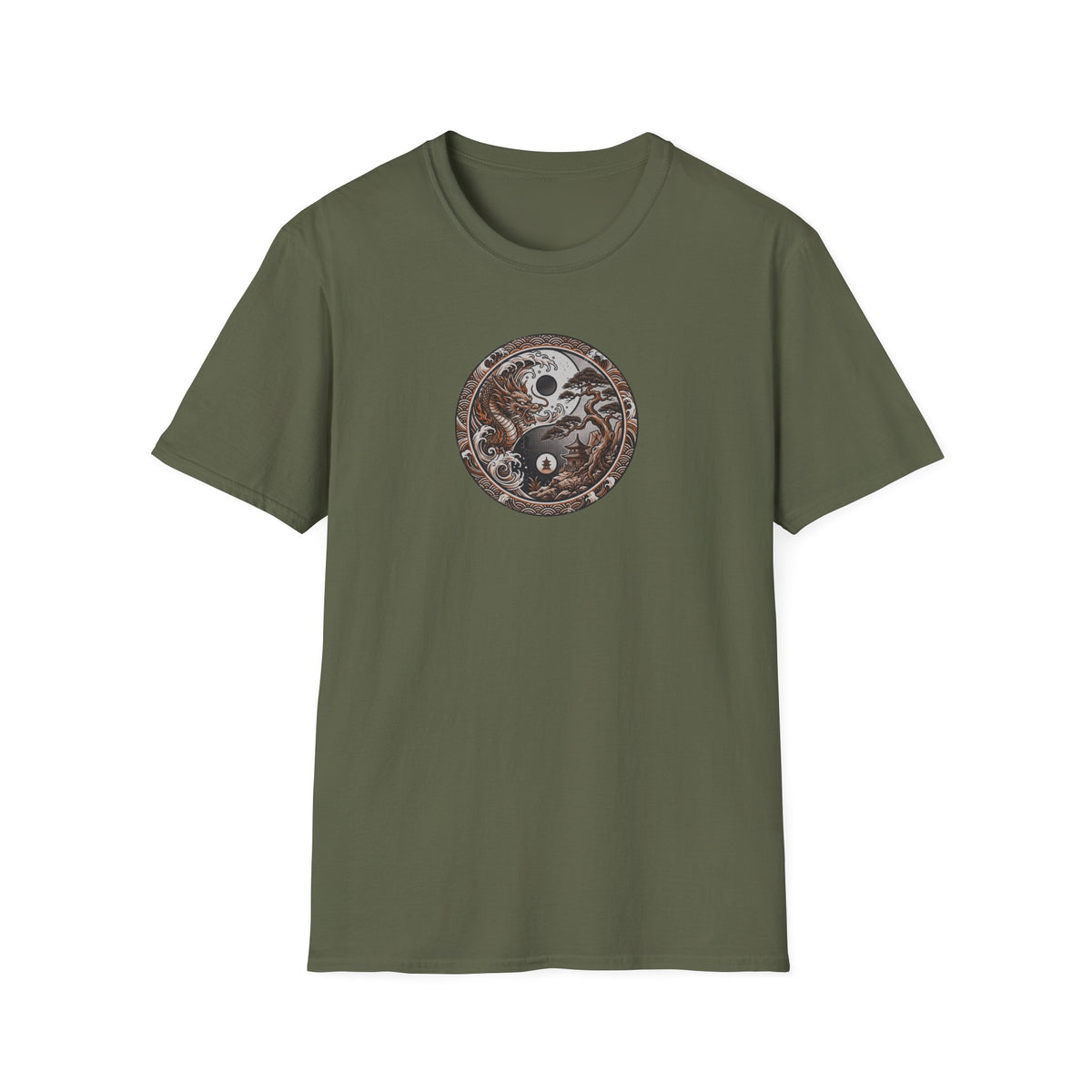 Dragon and Bonsai Yin Yang T-Shirt
