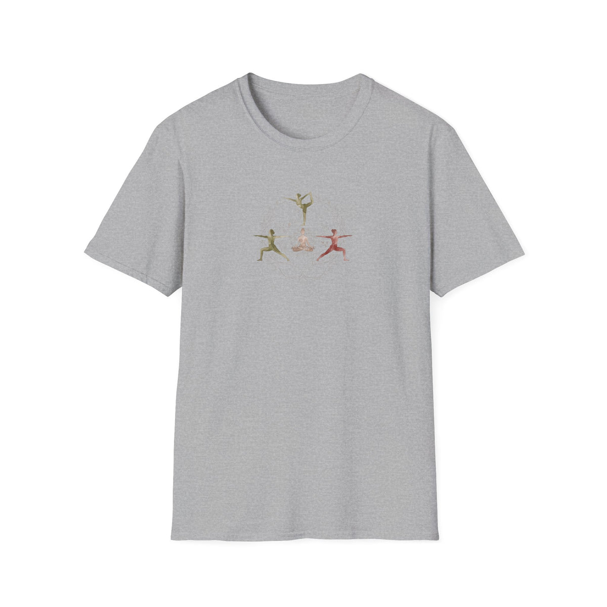Watercolor Yoga Poses Botanical T-Shirt