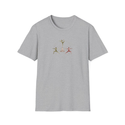 Watercolor Yoga Poses Botanical T-Shirt