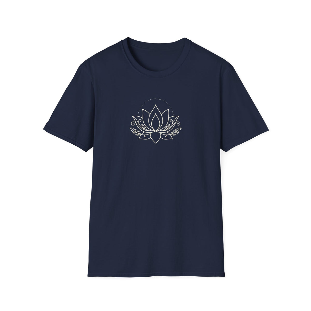 Line Art Feather Lotus Flower T-Shirt