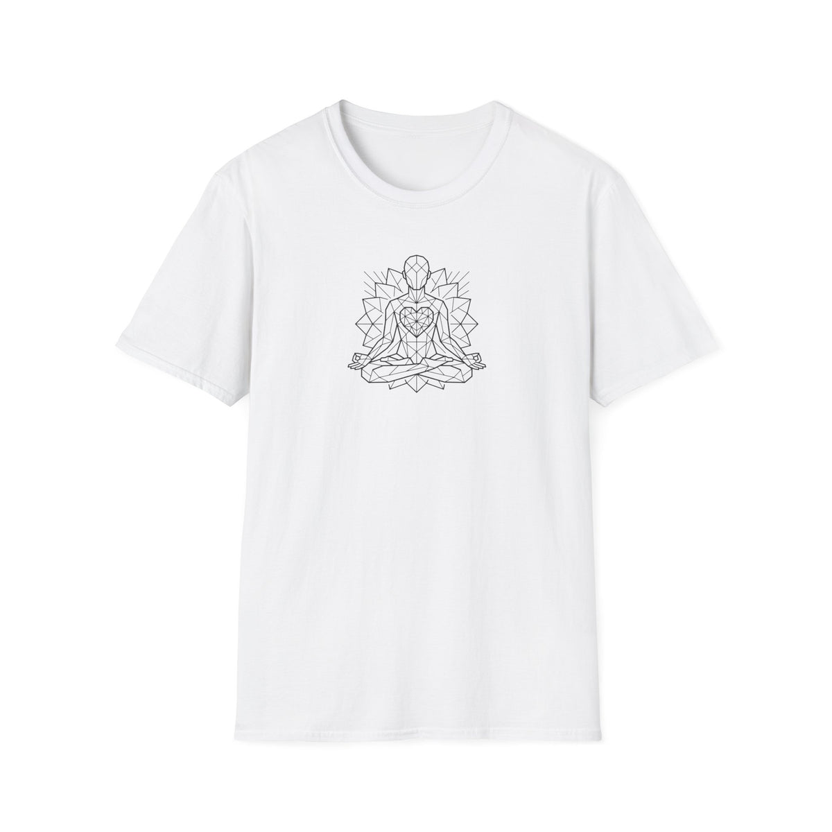 Polygon Heart Lotus Pose T-Shirt