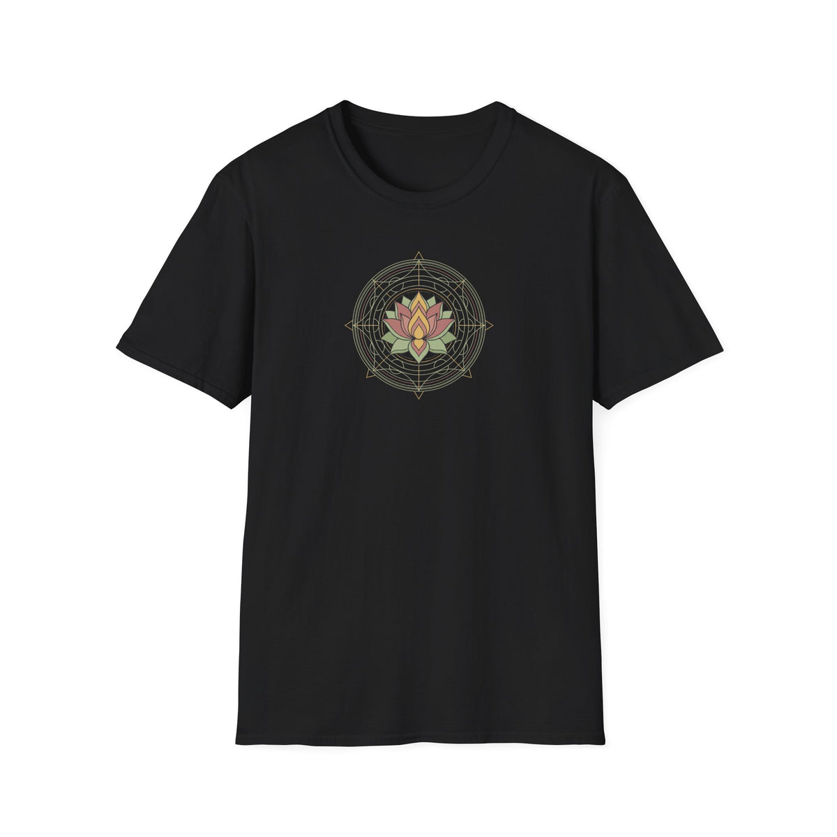 Geometric Lotus Flower T-Shirt