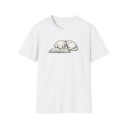 Sleeping Dog with Book T-Shirt