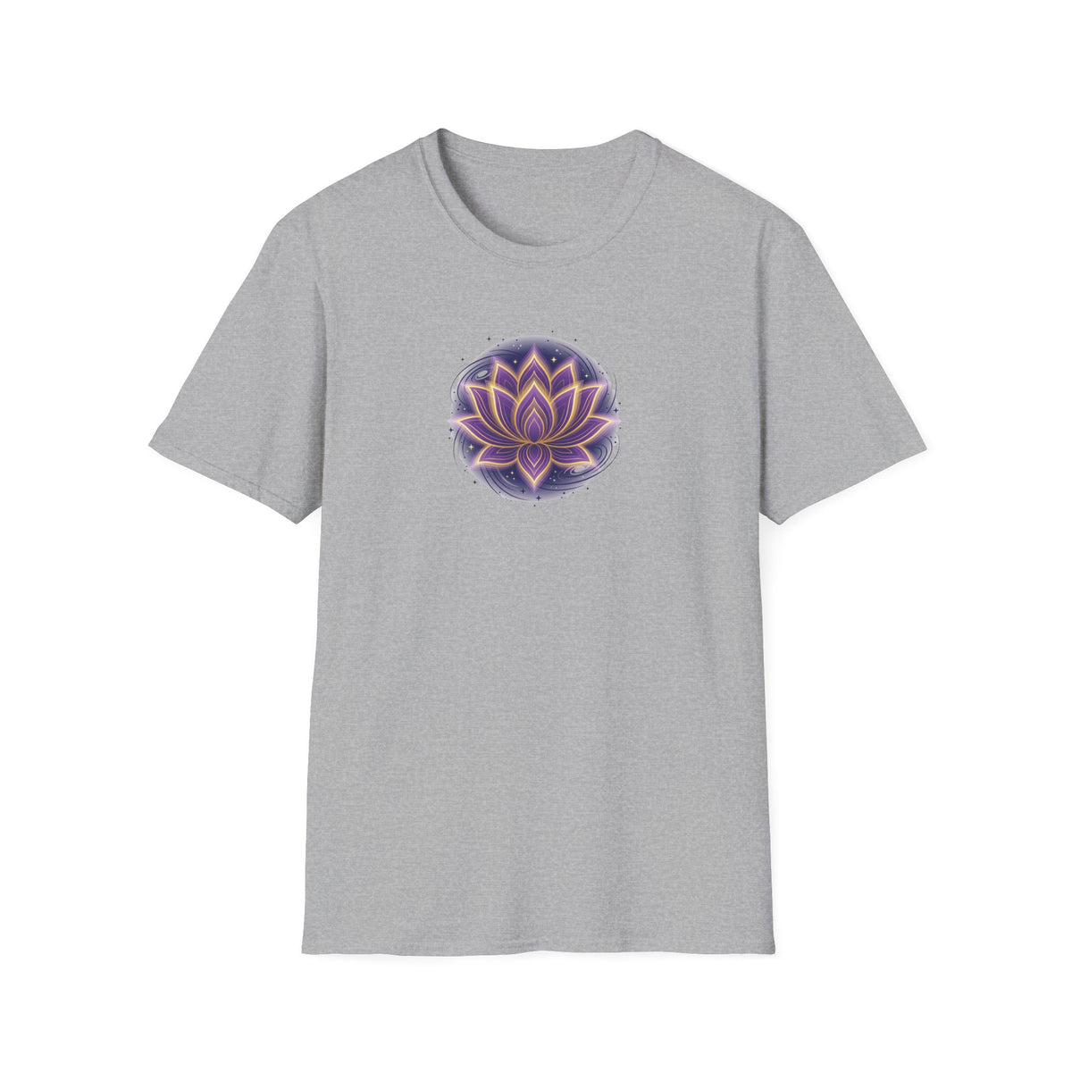 Cosmic Glowing Lotus Flower T-Shirt