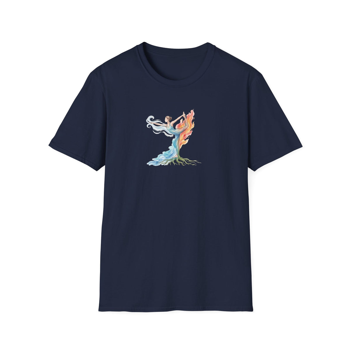 Watercolor Four Elements Yoga Pose T-Shirt