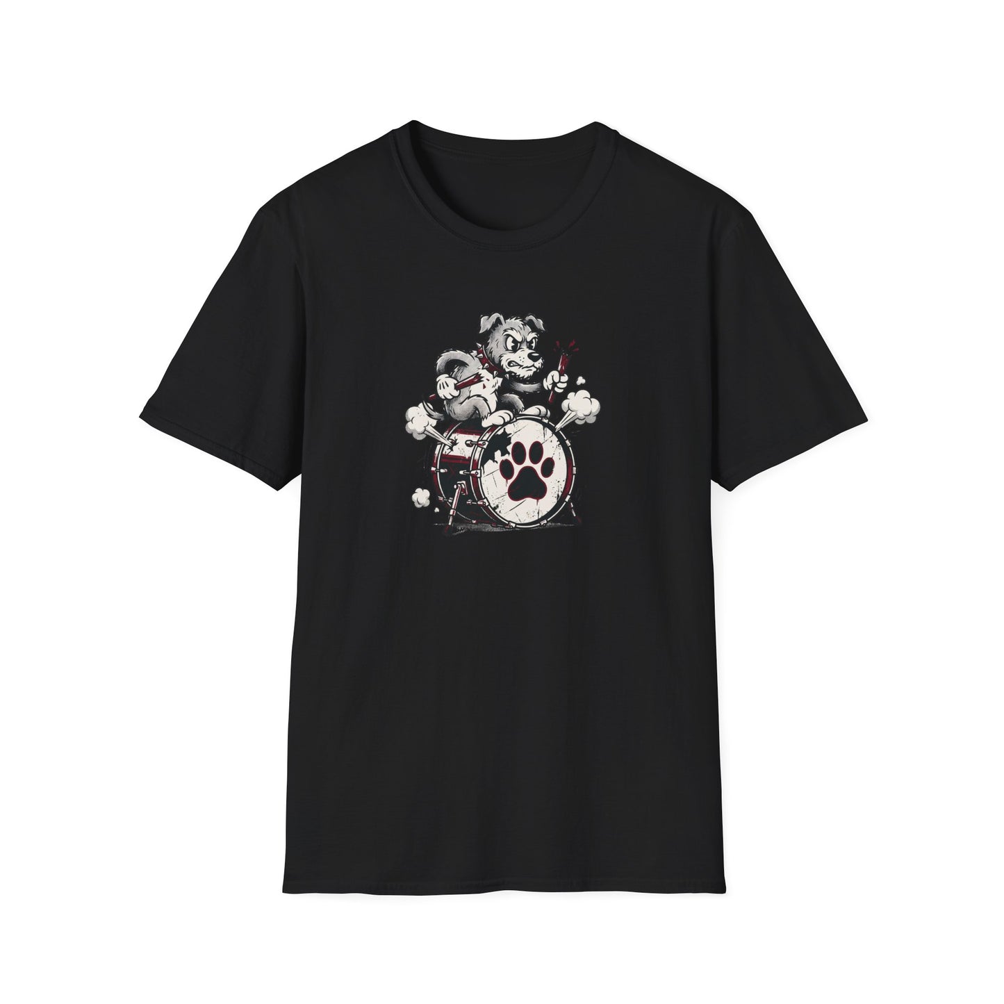 Angry Drummer Dog T-Shirt