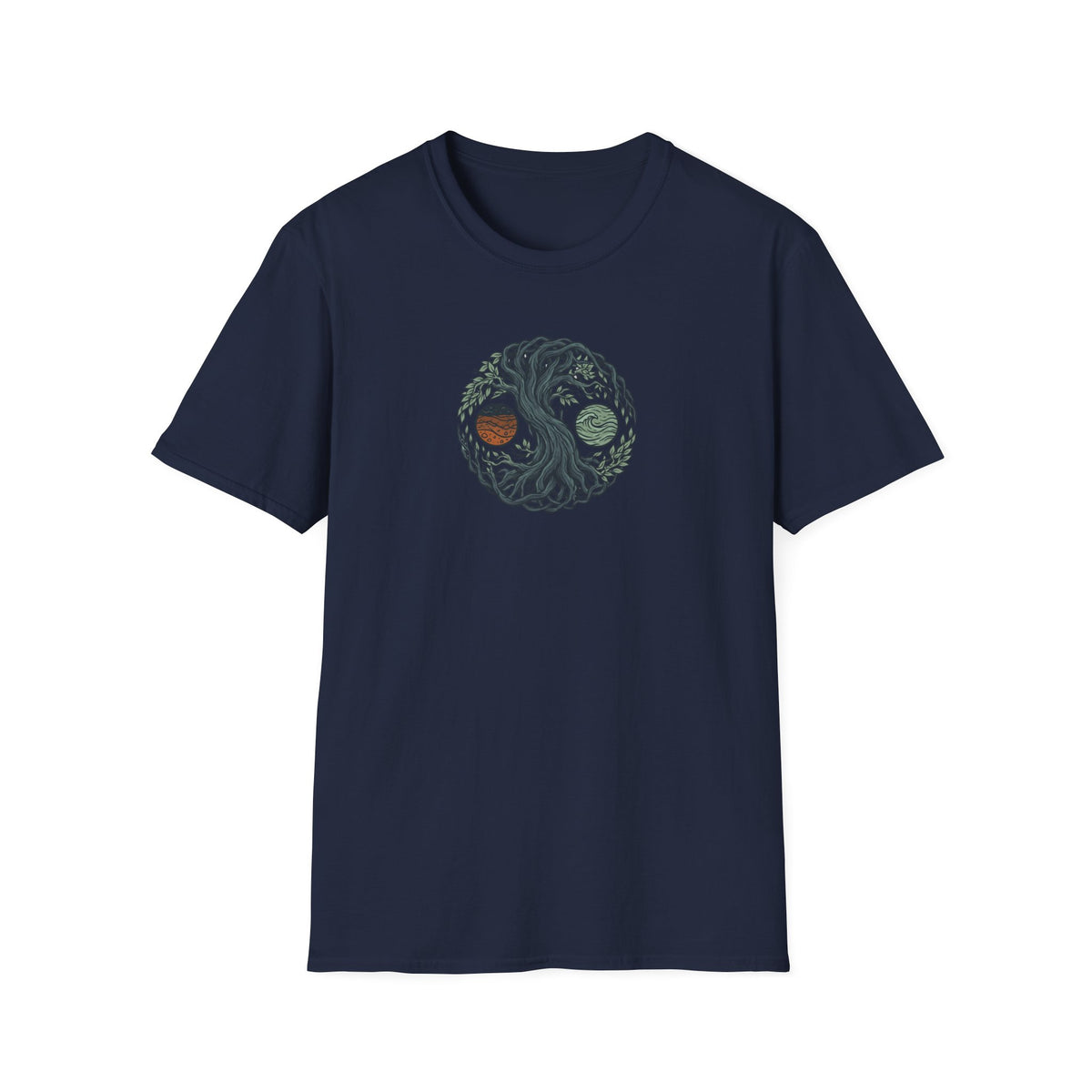 Earth and Water Tree Yin Yang T-Shirt