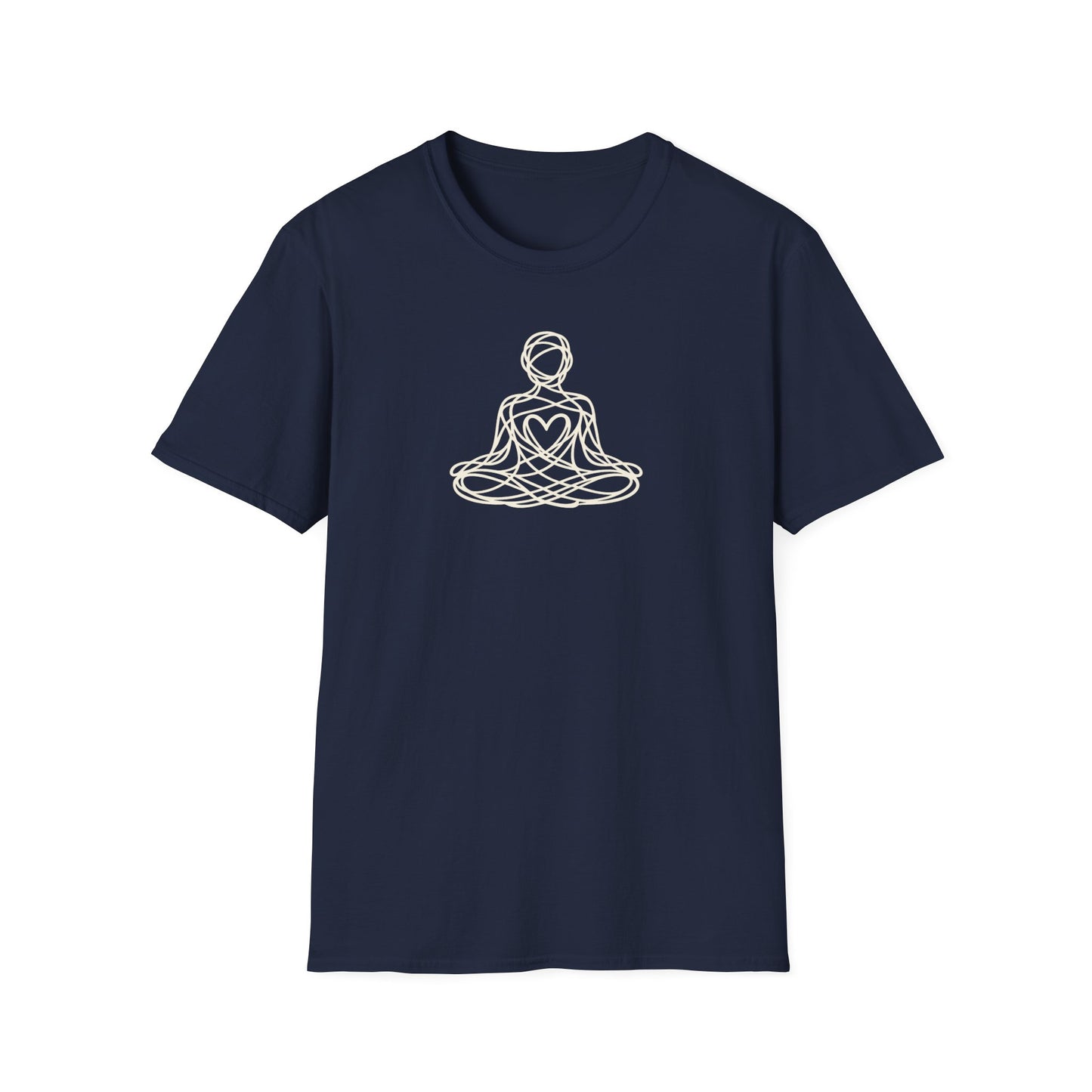 Line Art Messy Lotus Pose T-Shirt