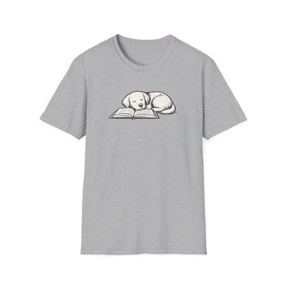 Sleeping Dog with Book T-Shirt