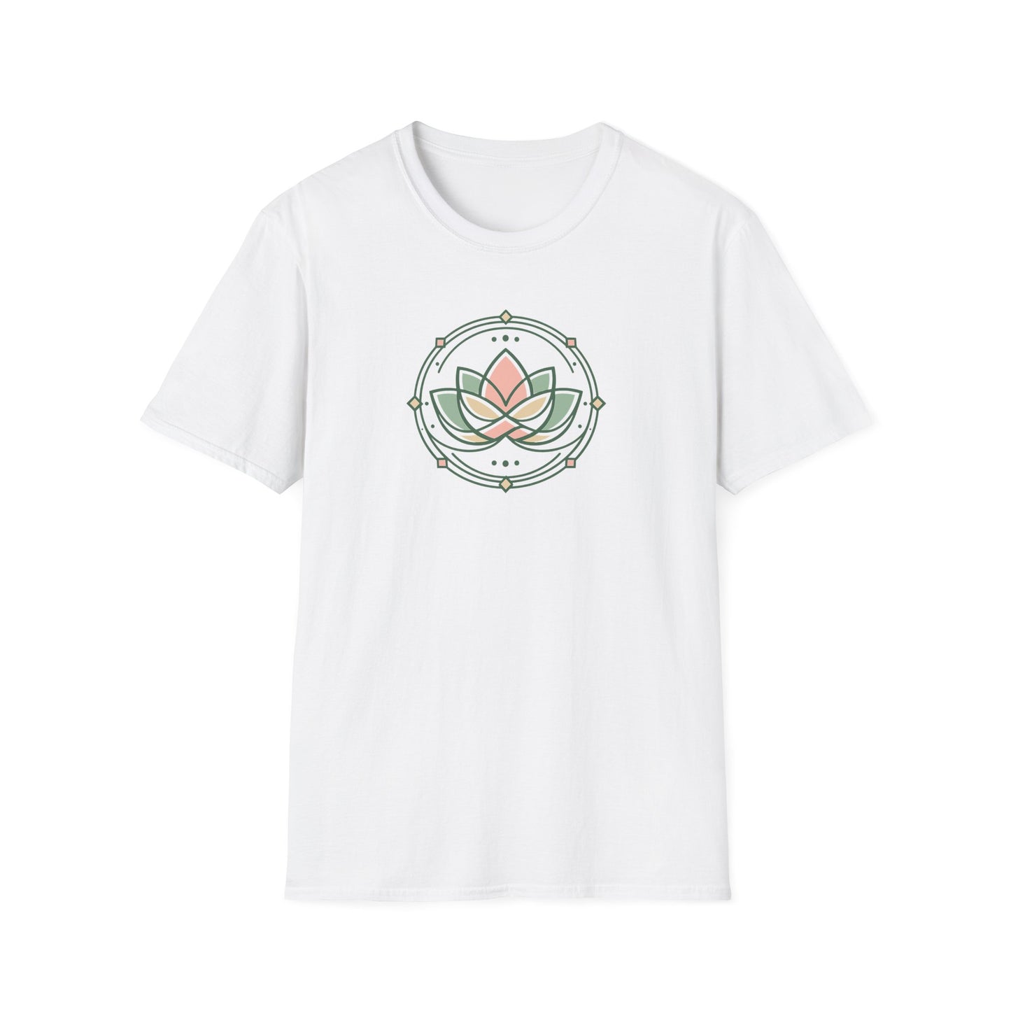 Pastel Geometric Lotus Flower T-Shirt