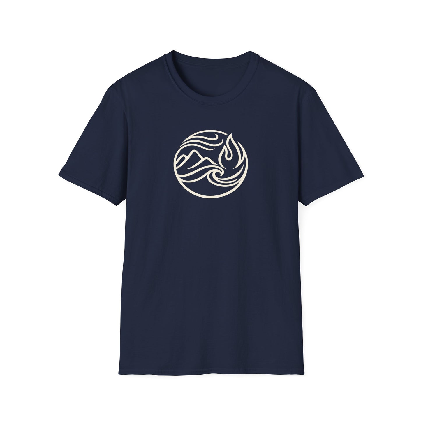 Line Art Four Elements Circle T-Shirt