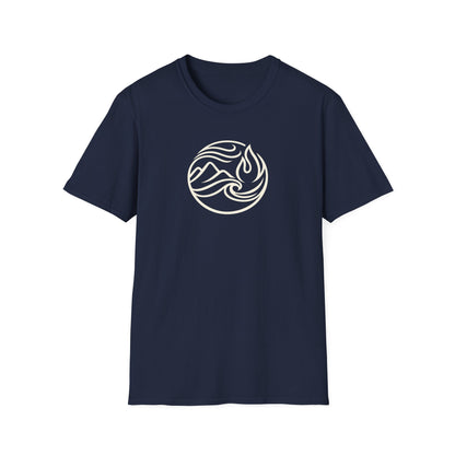 Line Art Four Elements Circle T-Shirt