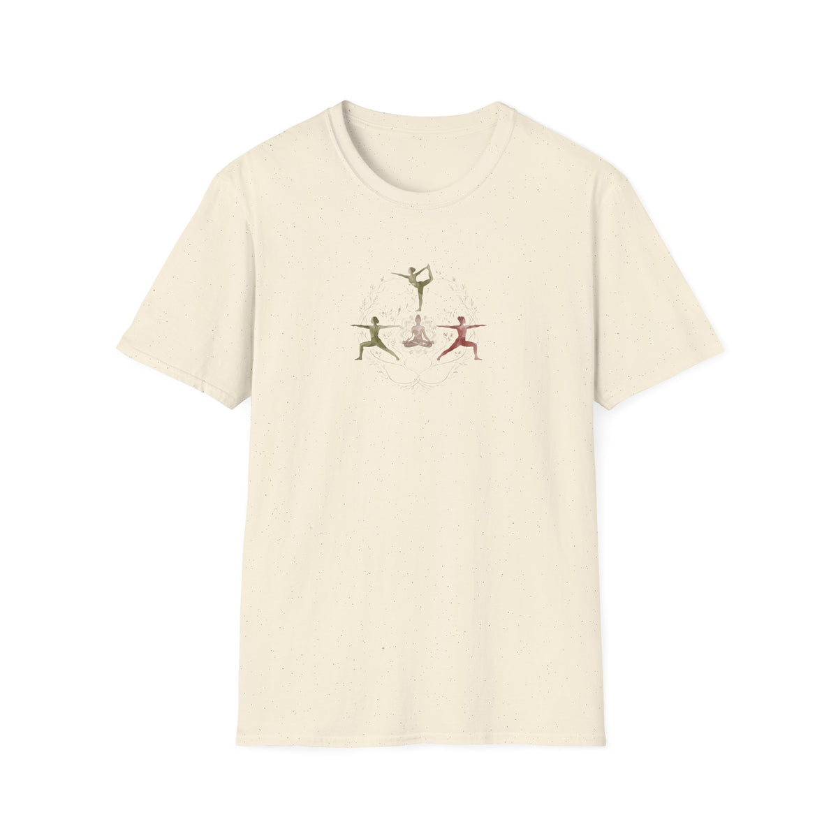 Watercolor Yoga Poses Botanical T-Shirt
