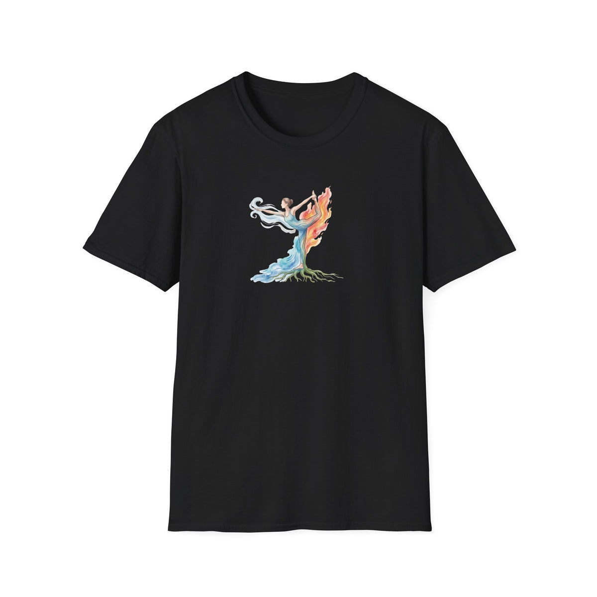 Watercolor Four Elements Yoga Pose T-Shirt