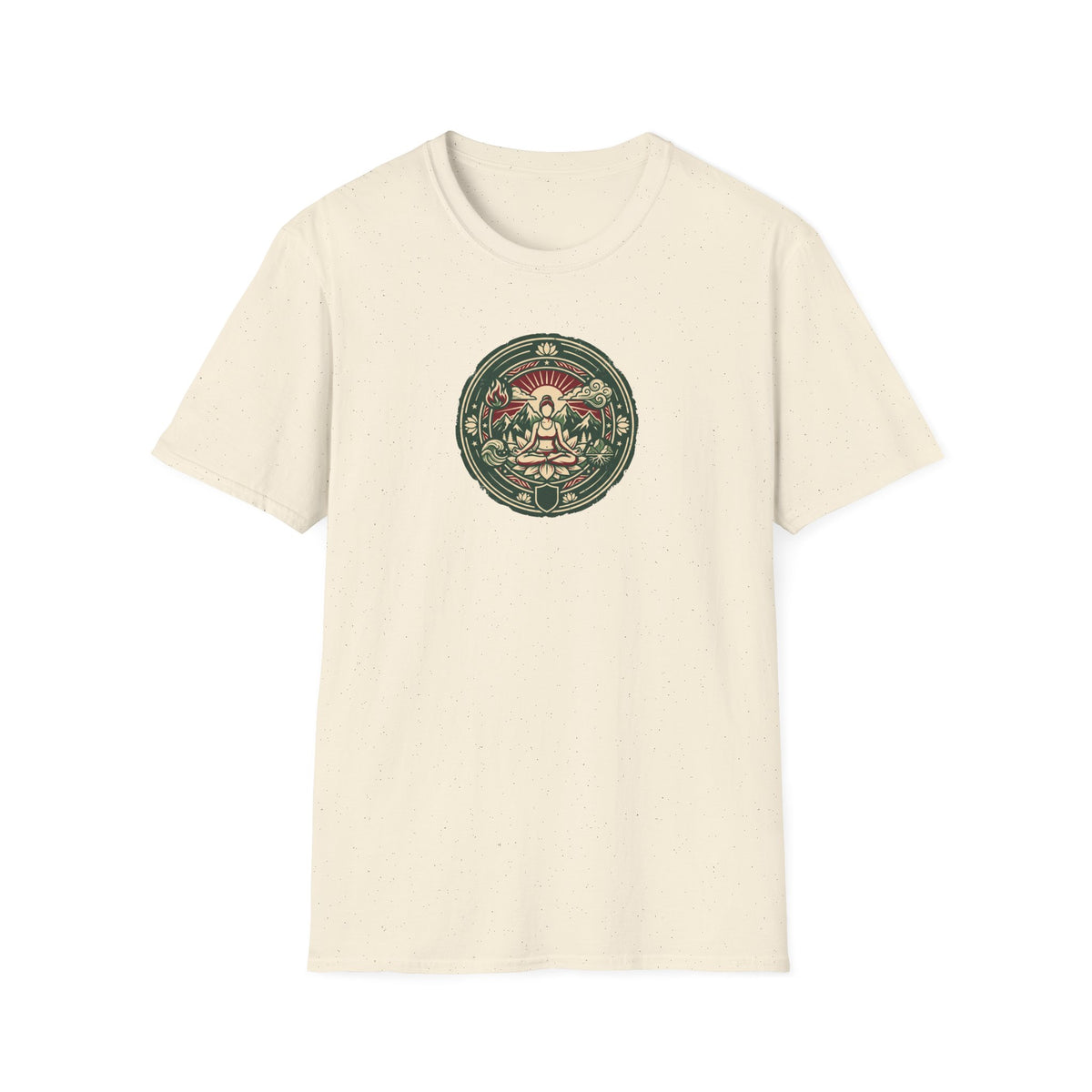 Vintage Four Elements Yoga Pose Badge T-Shirt