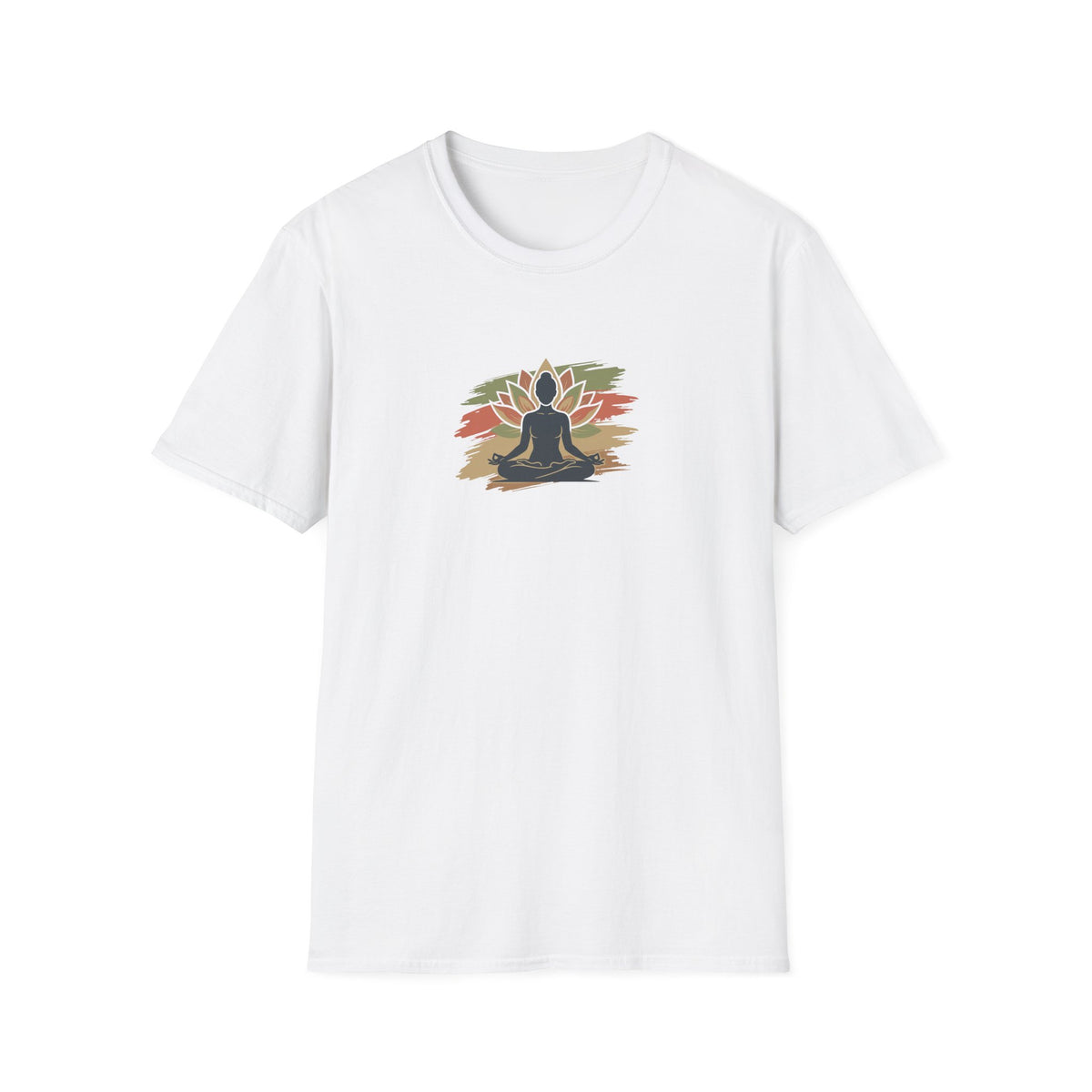 Earthy Brushstroke Lotus T-Shirt