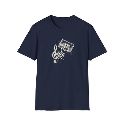 Drawn Music Note Cassette T-Shirt