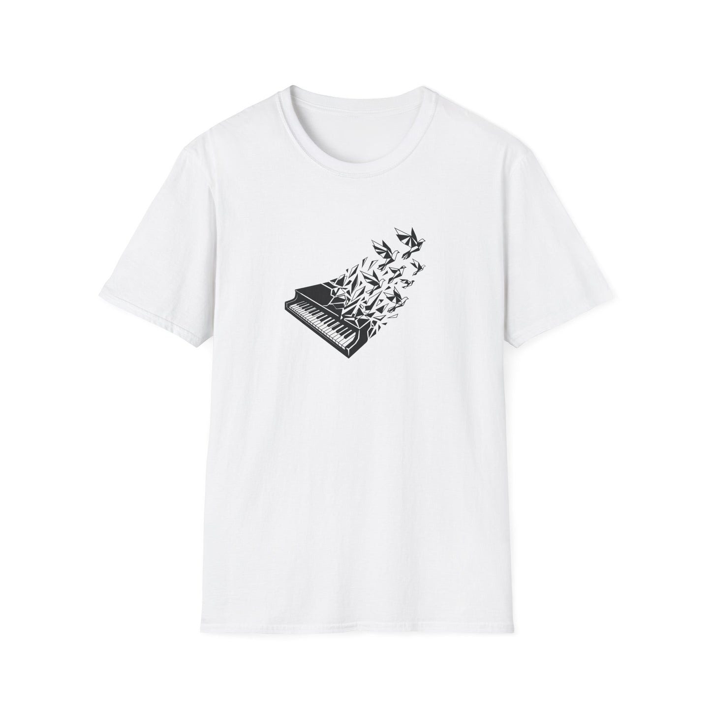 Geometric Piano Birds T-Shirt